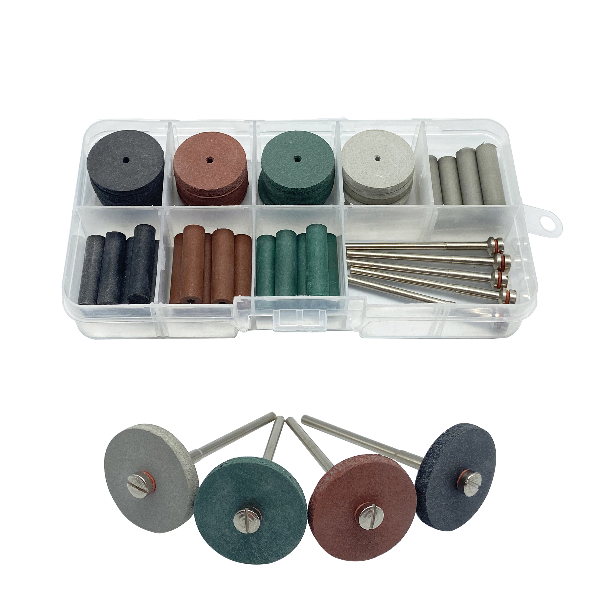 Rotary Tool Kit - Dental Polishing Wheel Kits Round Silicone