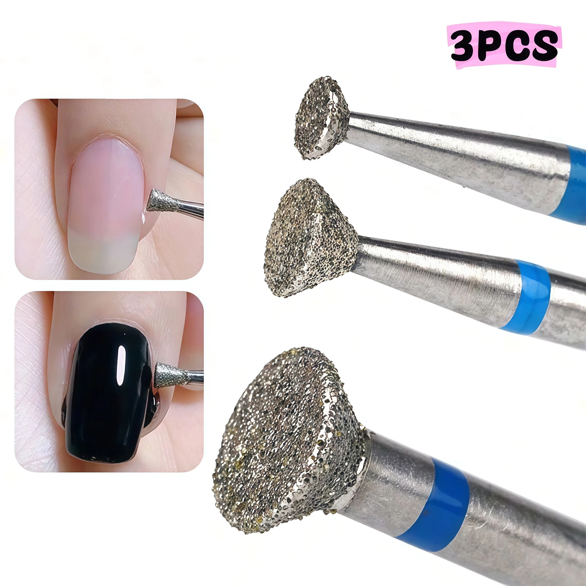 Power Tools Total - 3Pcs Set Nail Art Polishing Head