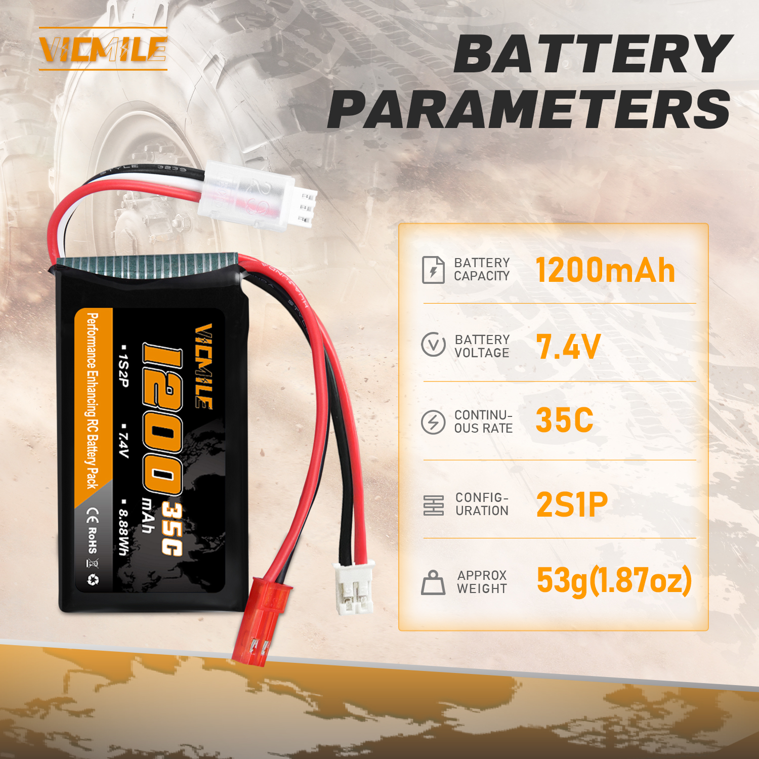 VICMILE SCX24 Battery 7.4V 120 – Impact Driver Cordless recenzja i cena