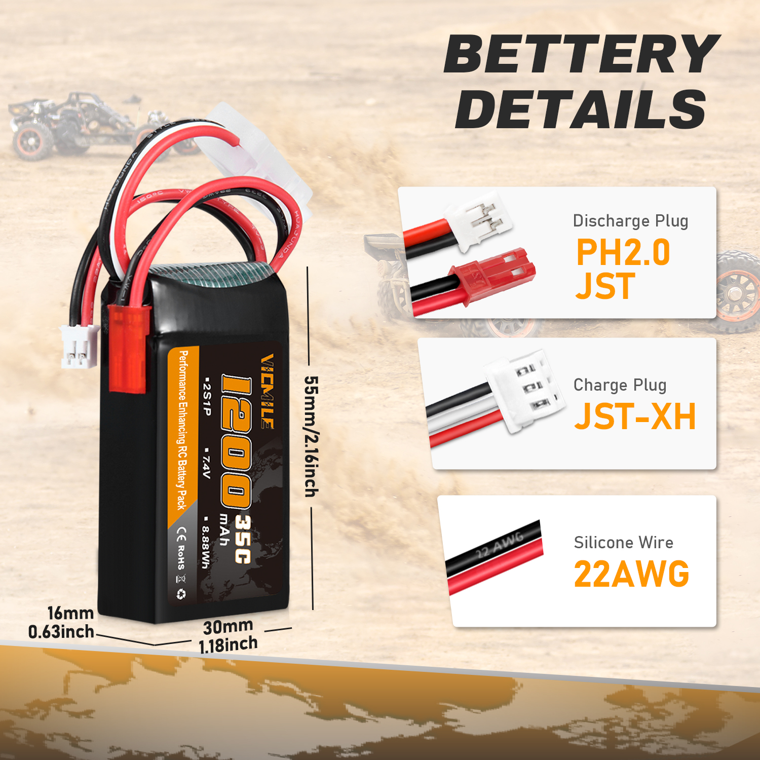 VICMILE SCX24 Battery 7.4V 120 – Impact Driver Cordless recenzja i cena