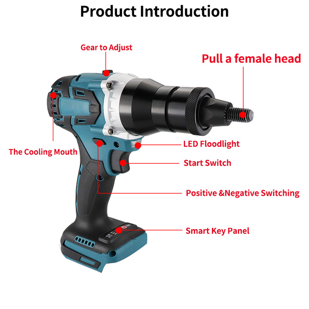 Electric Riveting Gun Brushles – Power Tools For Sale recenzja i cena