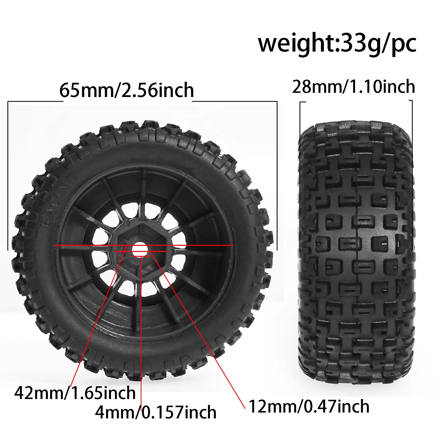 Rc 4 65mm rubber tires Tyre 12 – Impact Driver Cordless recenzja i cena